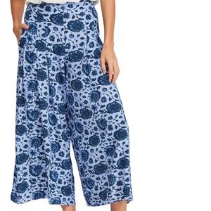 Free People Lady Lady Print Wide Leg Trousers